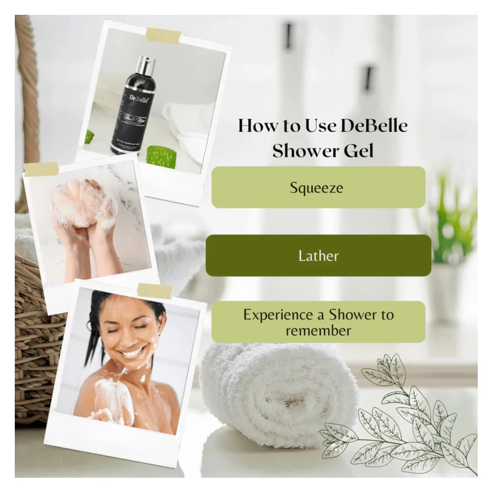 DeBelle Gel Douche Shower Gel Combo of 2 (Haute Noir)  Size- 100 ml (100 ml)