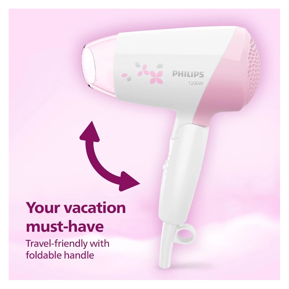 Philips Hair Dryer | Quick Gentle Drying with Thermoprotect Care | 1200 Watts | 3 Heat and Speed Settings with Cool Shots | HP8120/00, Pink (‎77 x 114 x 220 cm; 381 g)