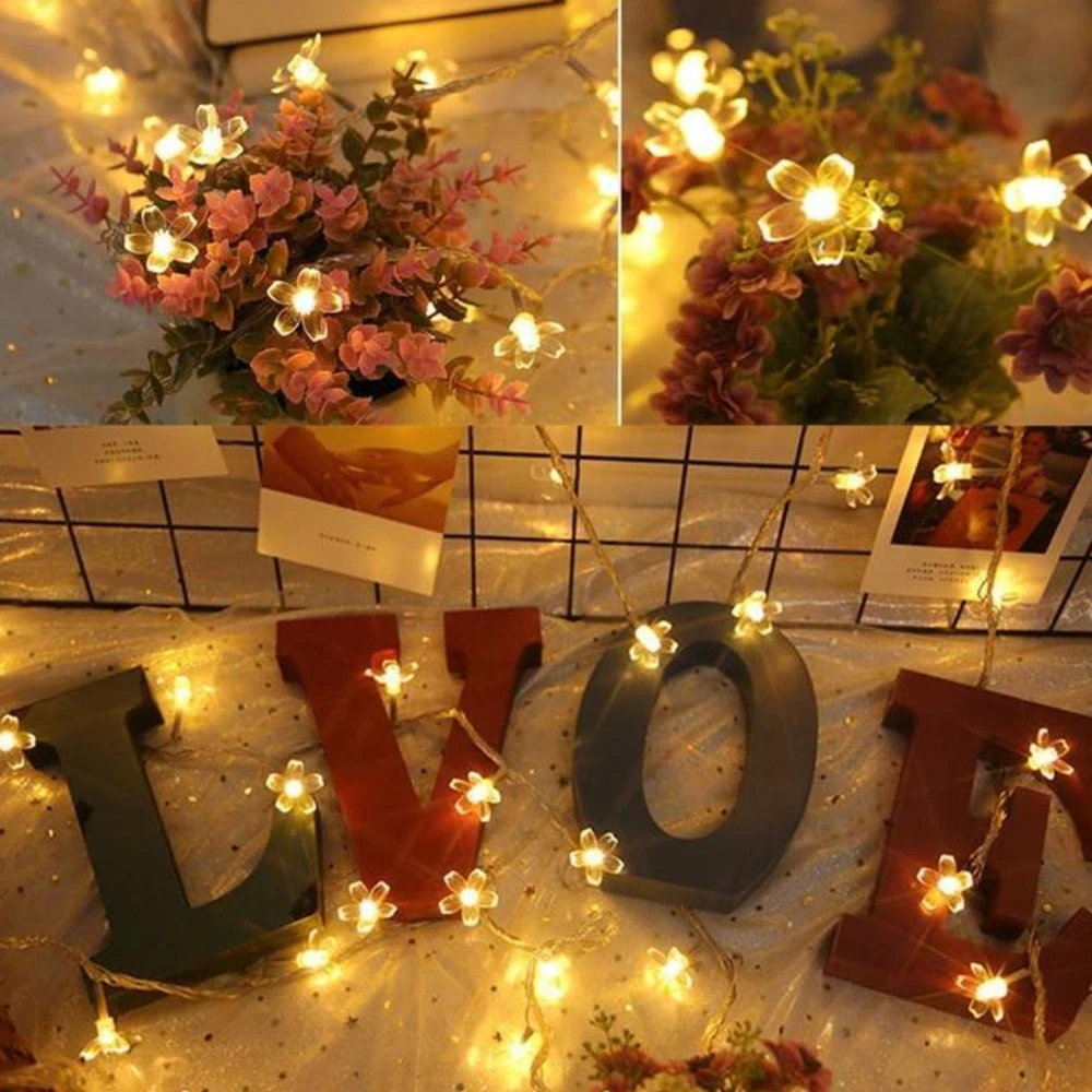 BLOSSOM FLOWER LIGHTS (DIMENSIONS: Length - 2.7 metres approximately Blossom Flower: L - 3 cms)