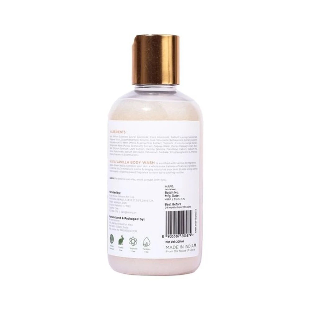 Skivia Vanilla Body Wash With Pomegranate & Papaya - 200 ml