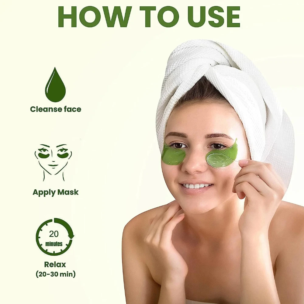 Azah Under Eye Patches for Dark Circles (Aleo Vera) (Free Size)