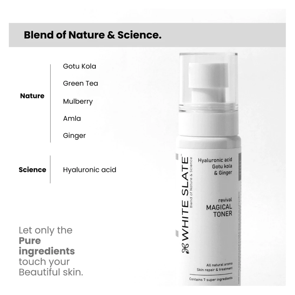 Hyaluronic acid, Gotu Kola & Ginger Revival Magical Toner - 100 ML -03.38 fl oz. (Size- 100 ML 03.38 fl oz.)