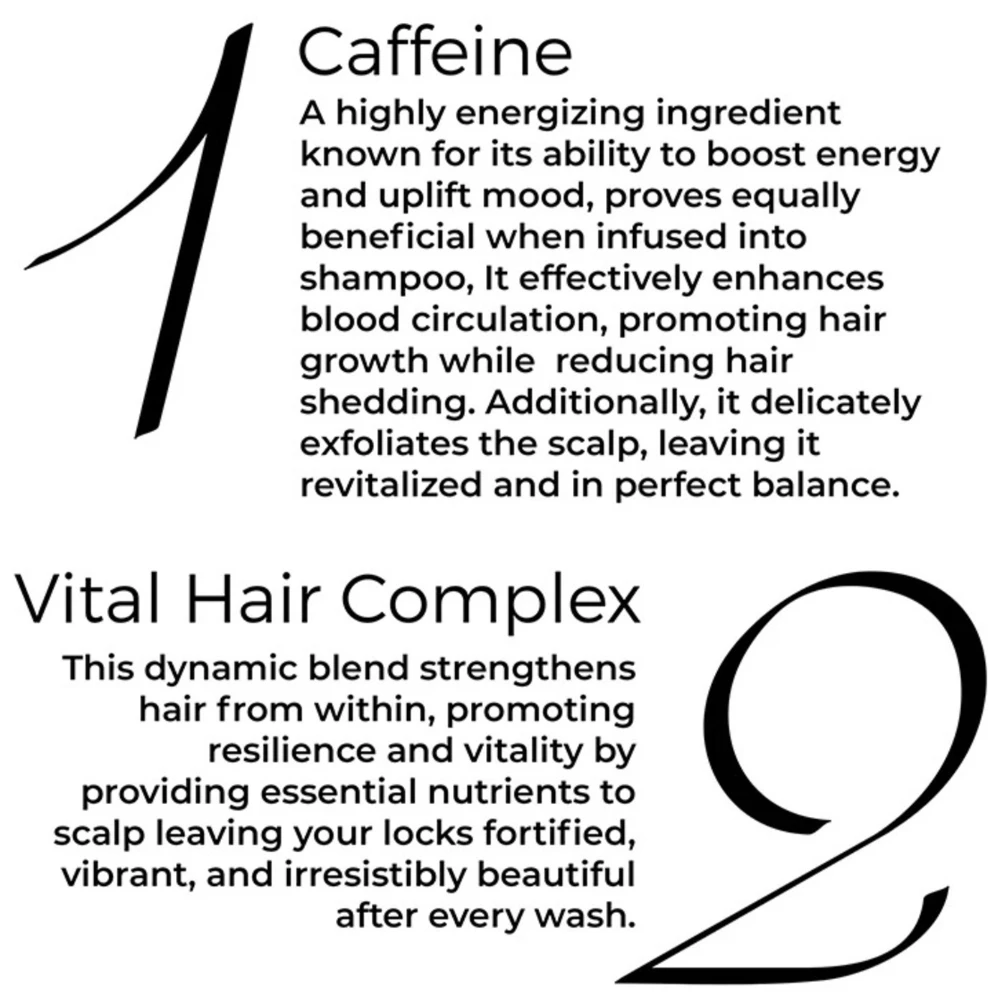 Caffeine Shampoo For Reducing Hair Loss and Breakage Hair Fall Control