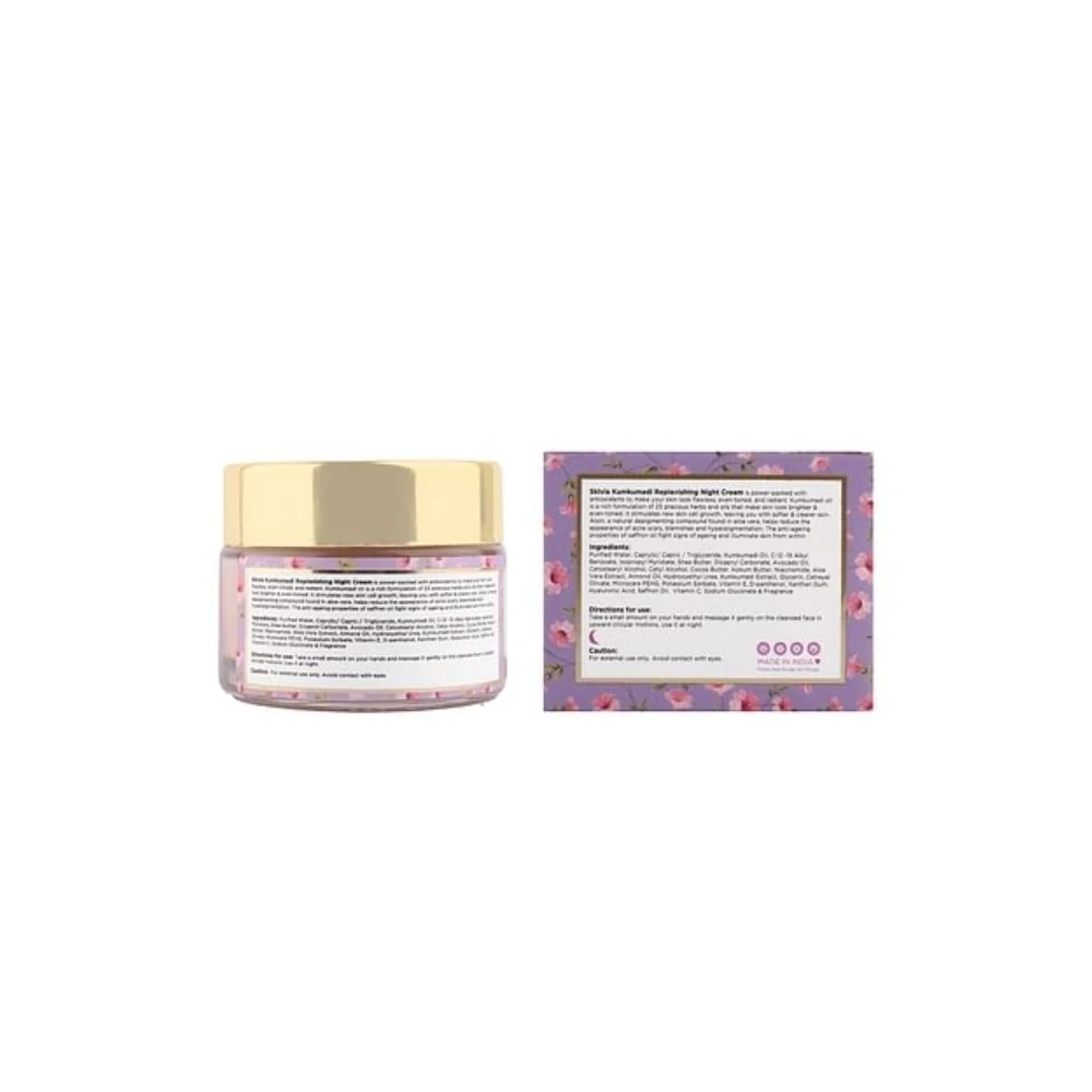 Skivia Kumkumadi Replenishing Night Cream with Hyaluronic Acid & Aloe Vera