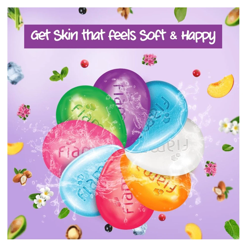 Fiama Gel Bathing Bar Mega Celebration Pack, With 8 Unique Gel Bars & Skin Conditioners For Moisturized Skin, 125g Soap (Pack Of -8 )