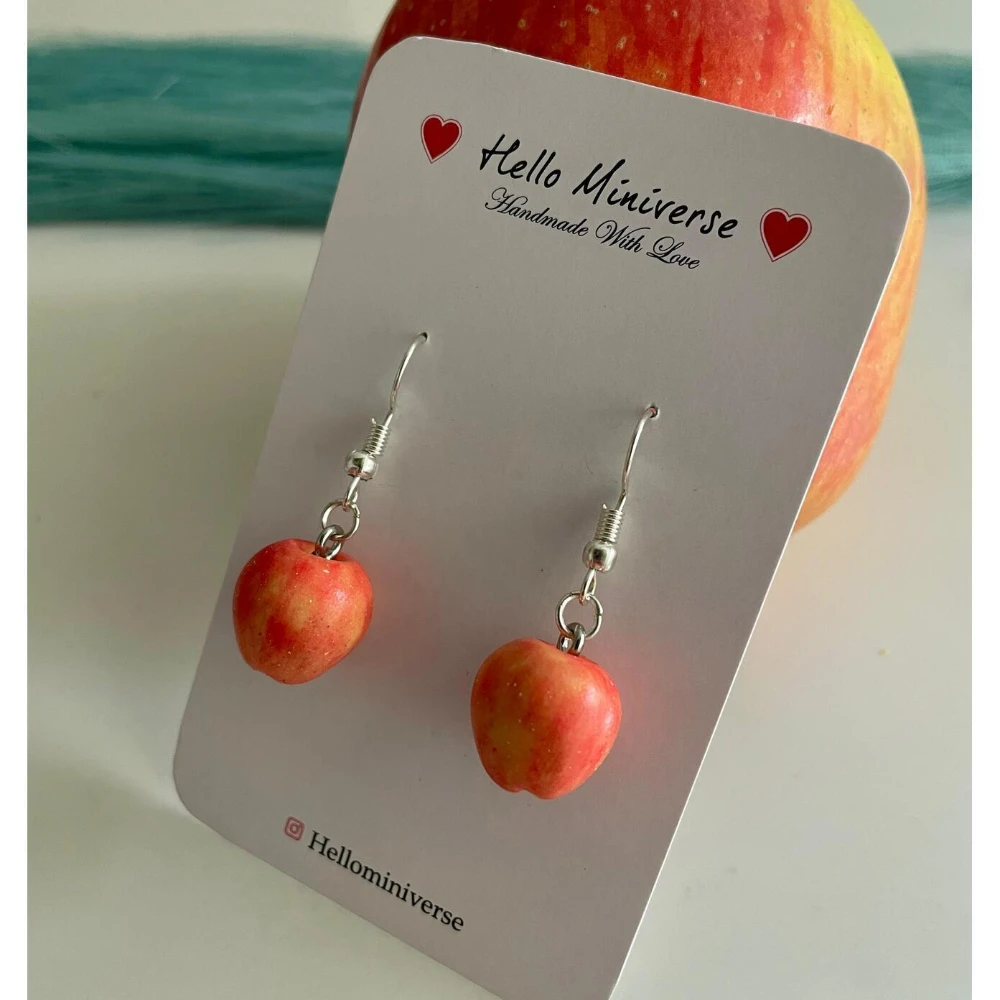 Miniature Apple Fruit Earrings