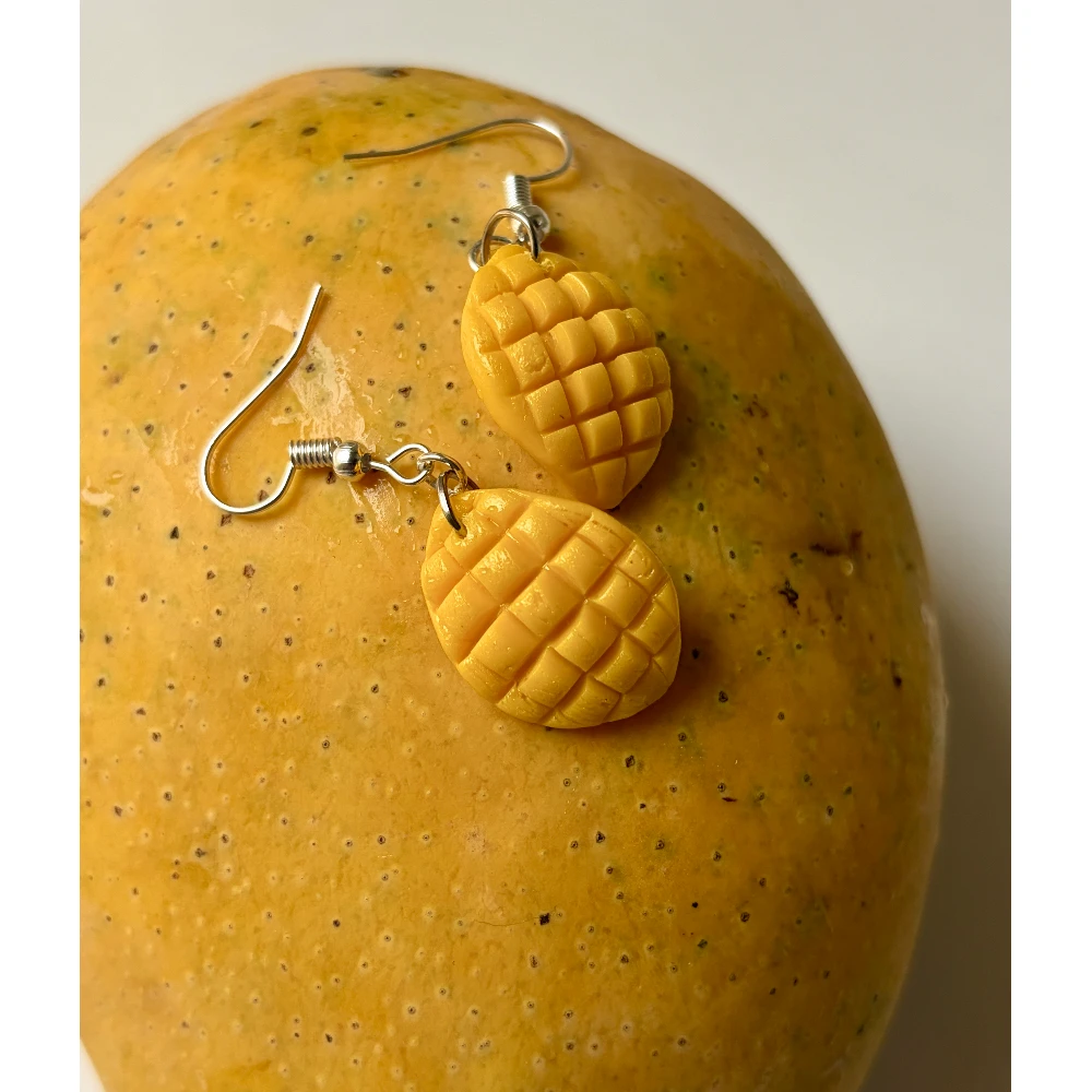 Mini Mango Slice Earrings
