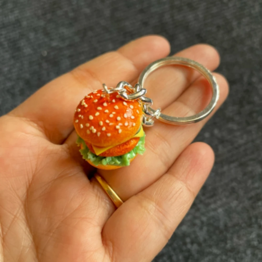 Miniature McDonald's Cheeseburger Keychain