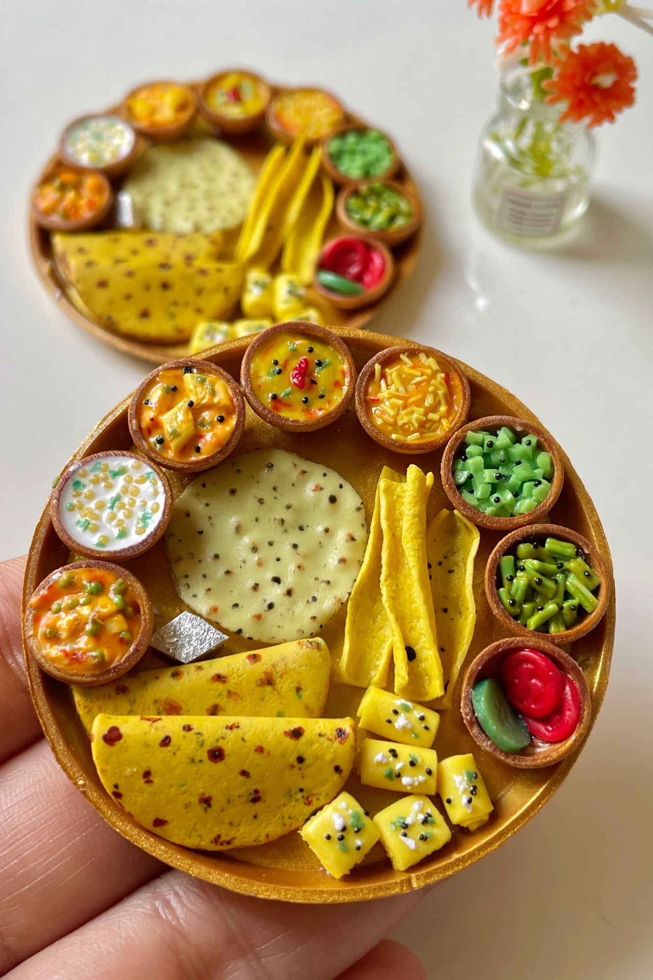 Miniature Gujarati Thali Fridge Magnet