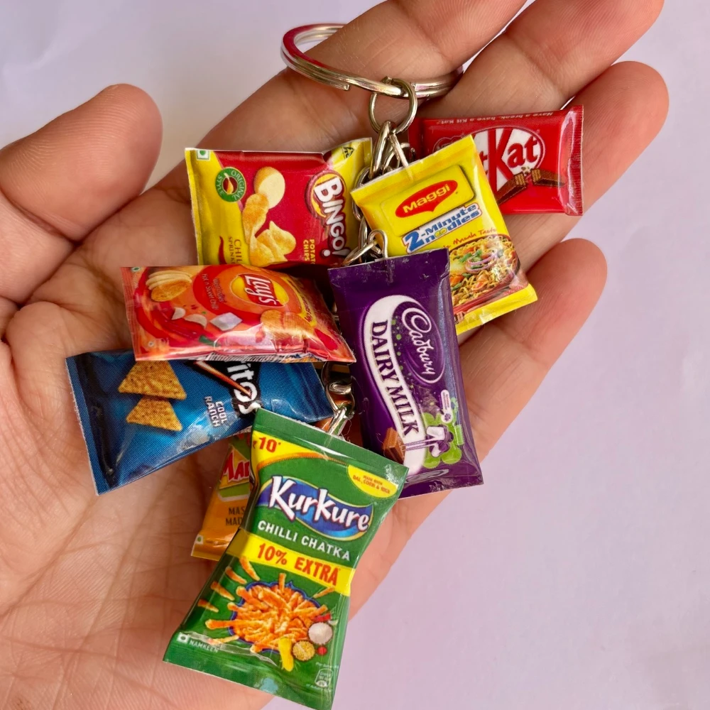 Miniature Snacks Combo Keychain