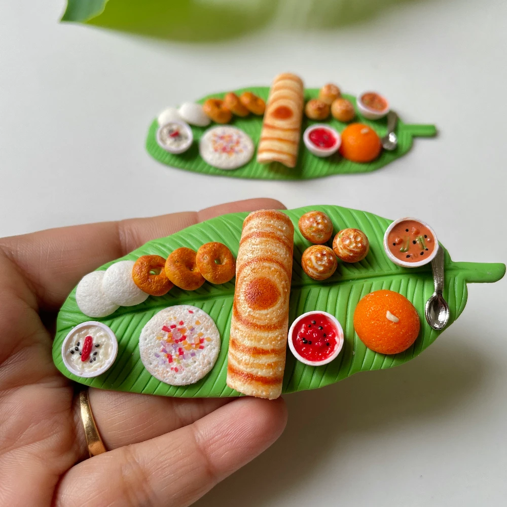 Miniature South Indian Breakfast Fridge Magnet