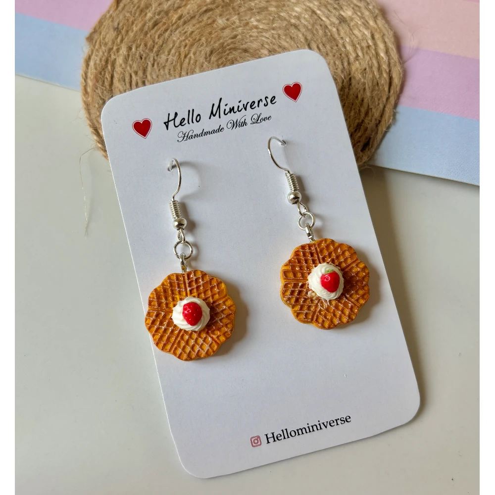 Mini Waffle Berry Earrings
