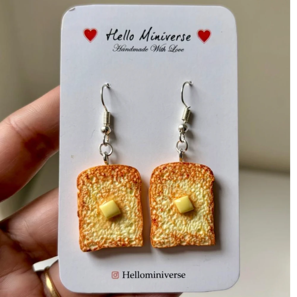 Miniature Butter Toast Delight Earrings
