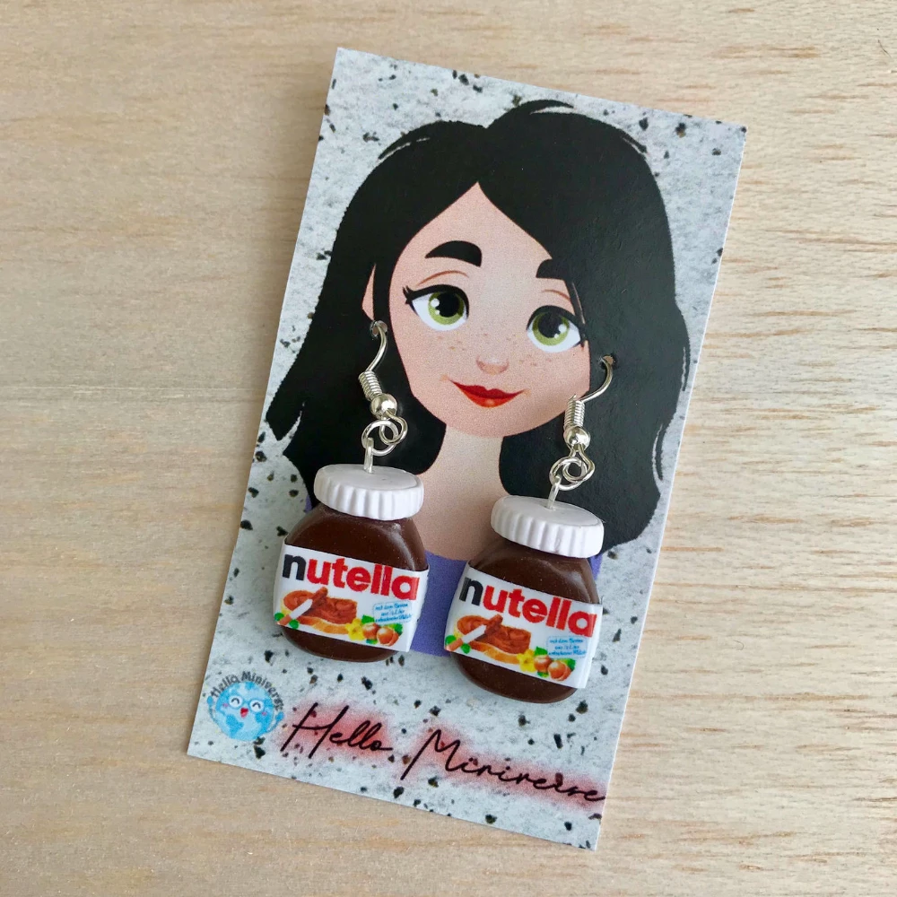 Miniature Nutella Earrings
