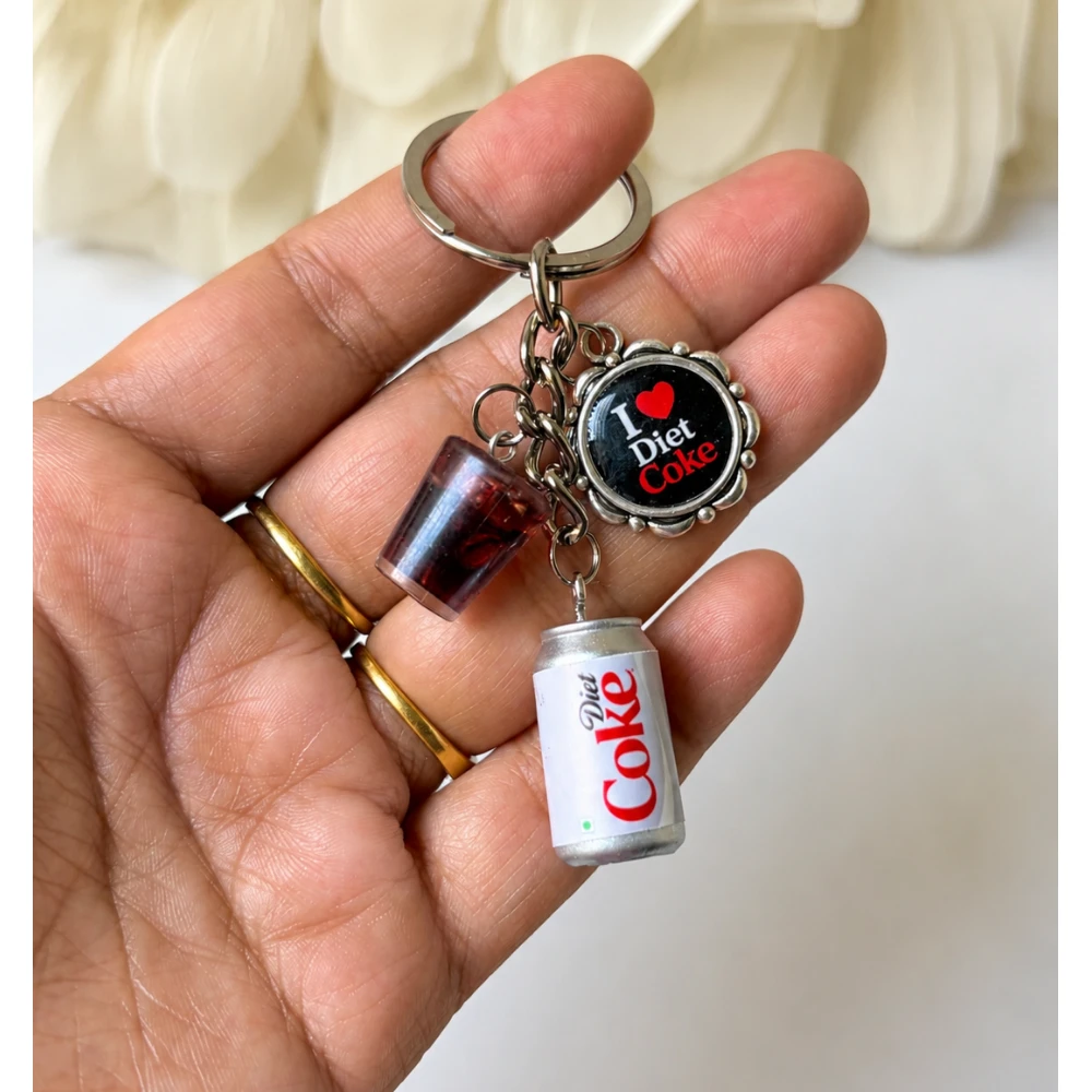Miniature Diet Coke Drink Keychain