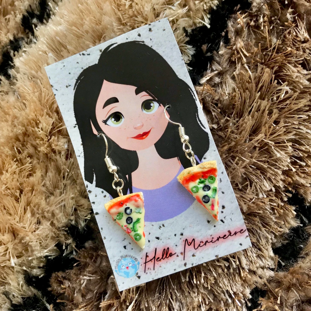 Miniature Pizza Earrings