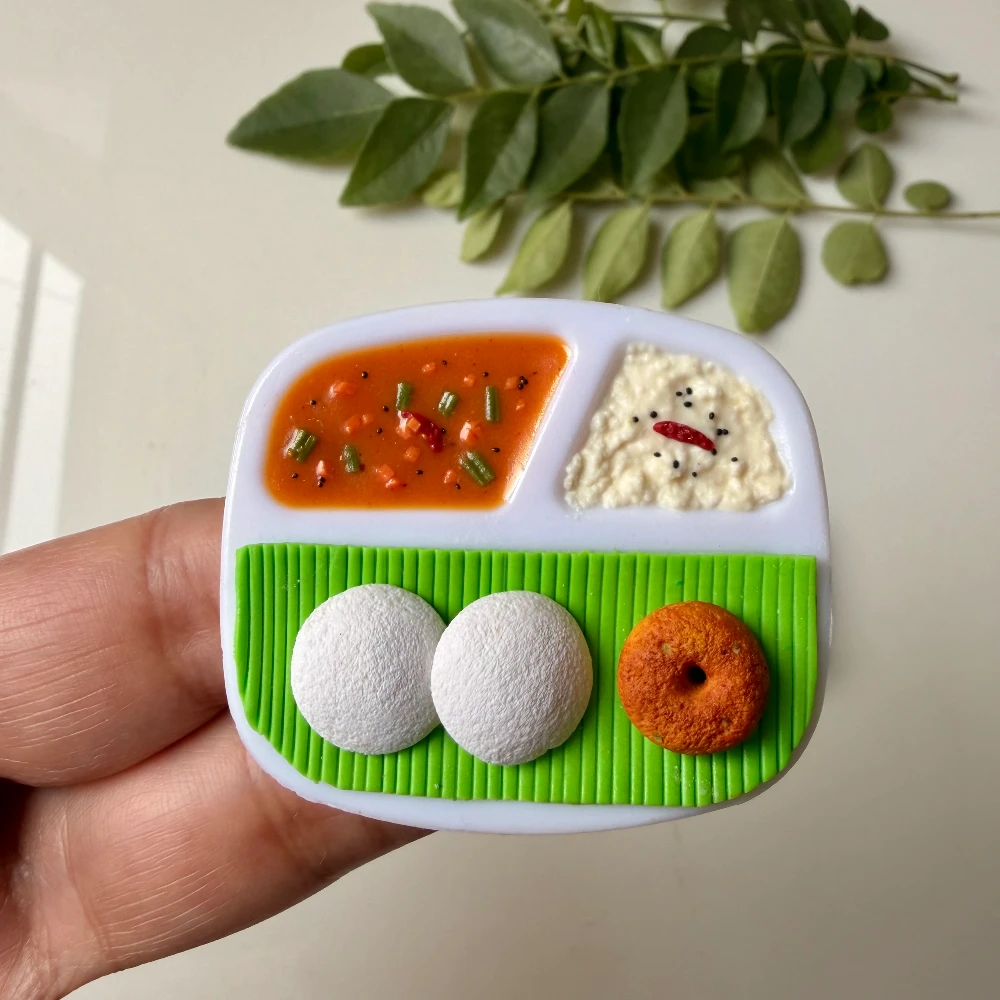 Miniature Idli Fridge Magnet