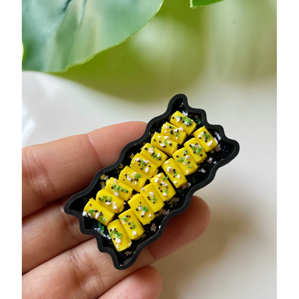 Miniature Khaman Dhokla Fridge Magnet