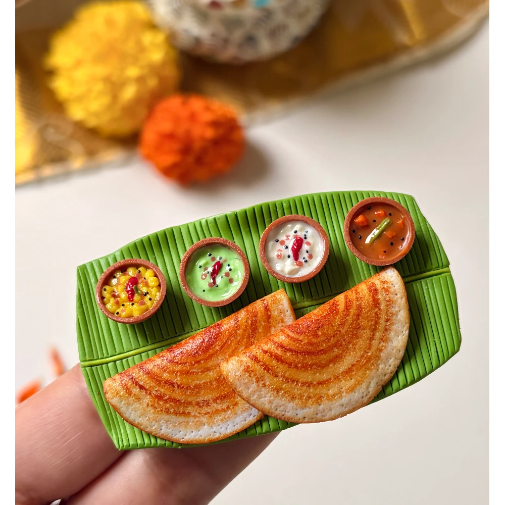 Miniature South Indian Dosa Delight Magnet