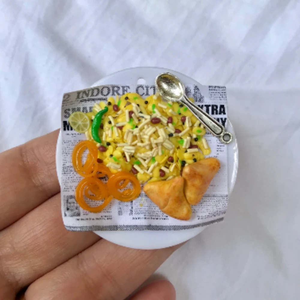 Miniature Poha Jalebi Fridge Magnet