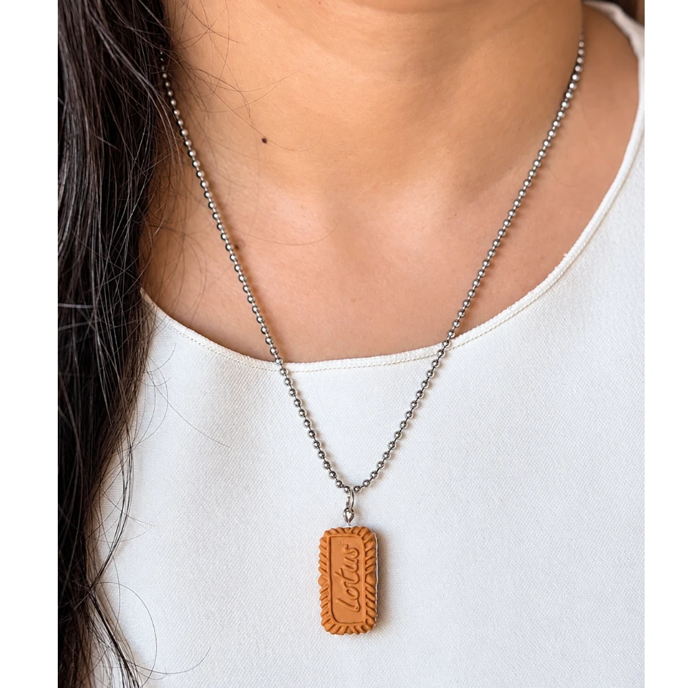 Miniature Biscoff Biscuit Necklace