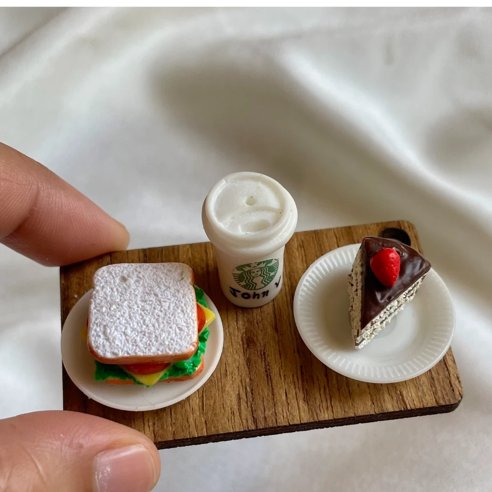 Miniature Sandwich With Cold Coffee Fridge Magnet