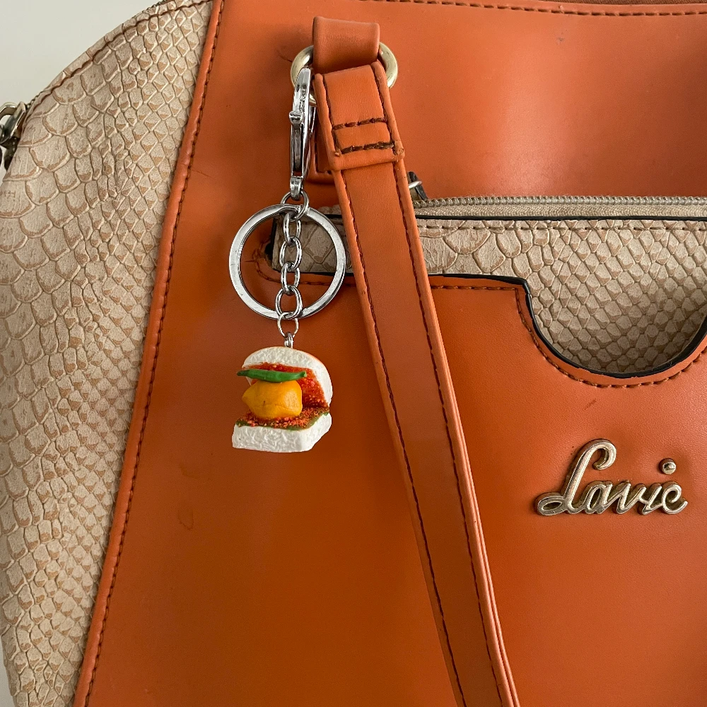 Miniature Vada Pav Keychain