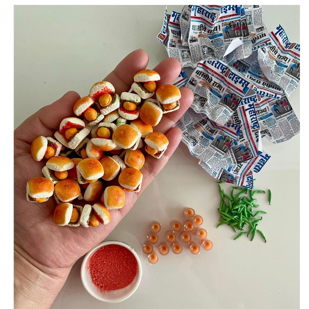 Miniature Vada Pav Fridge Magnet