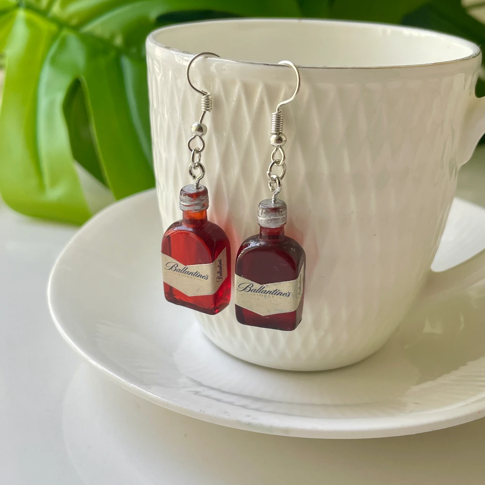 Miniature Ballentine Whiskey Earrings