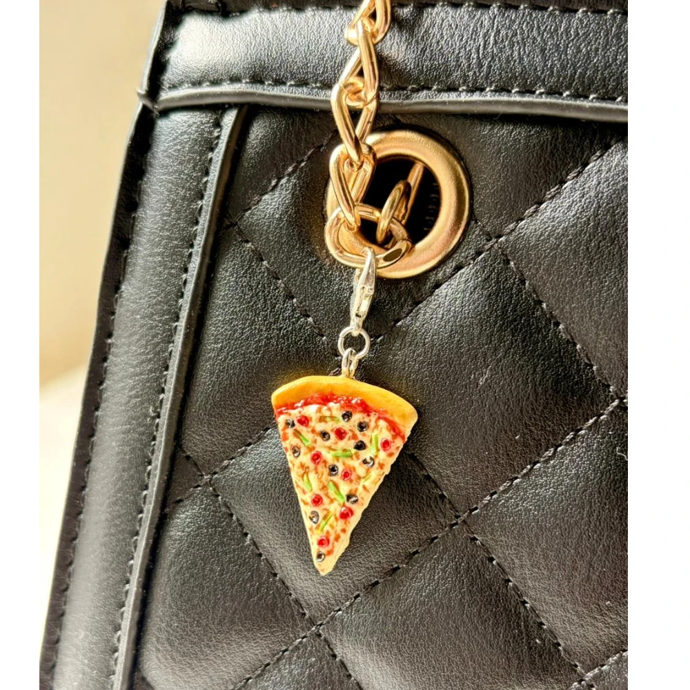 Miniature Pizza Hanging Charms