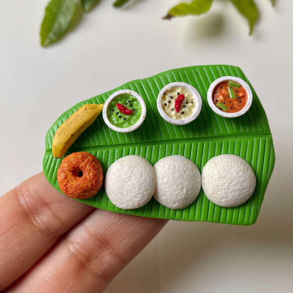 Miniature Idli Vada Fridge Magnet