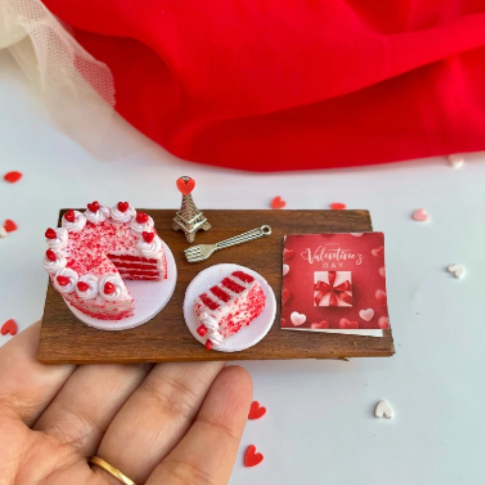 Miniature Red Velvet Cake Fridge Magnet