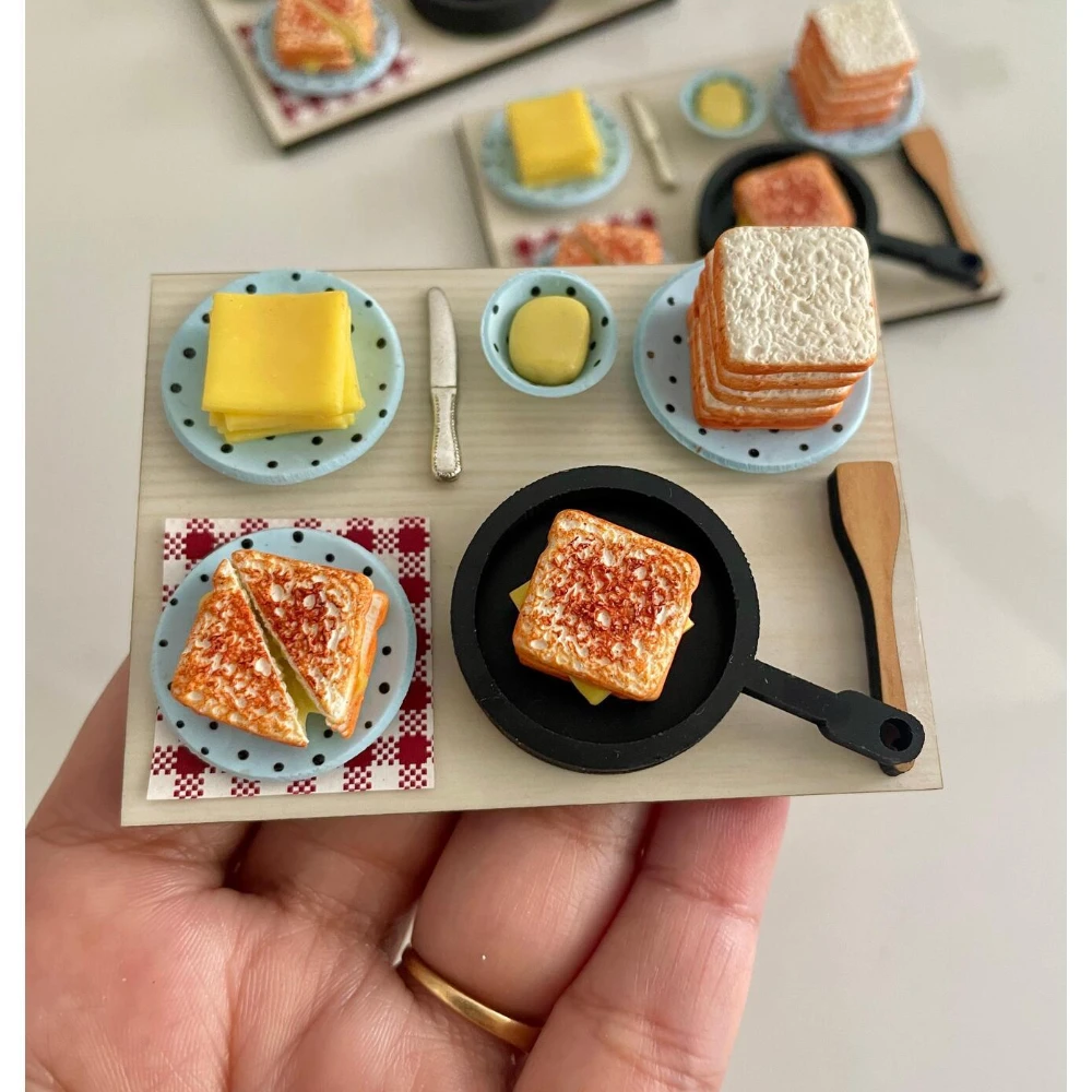 Miniature Cheese Sandwich Fridge Magnet