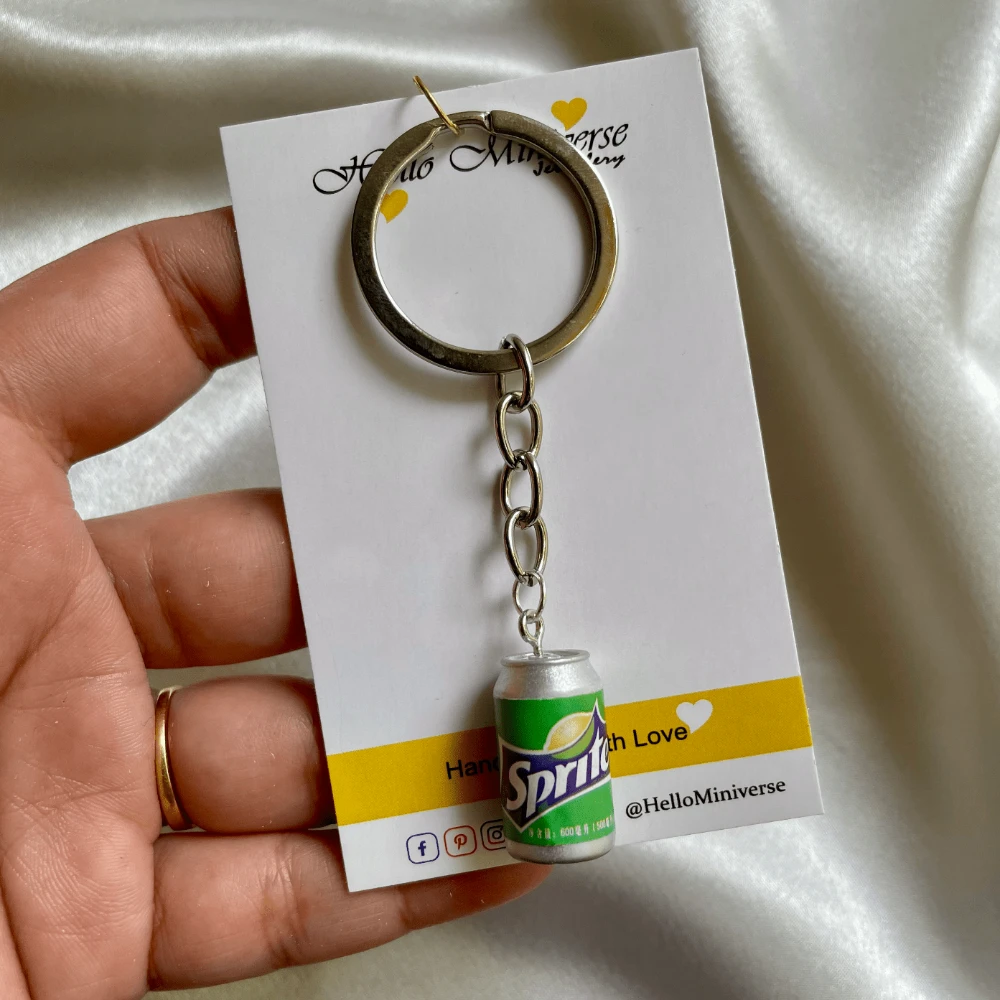 Miniature Sprite Can Keychain