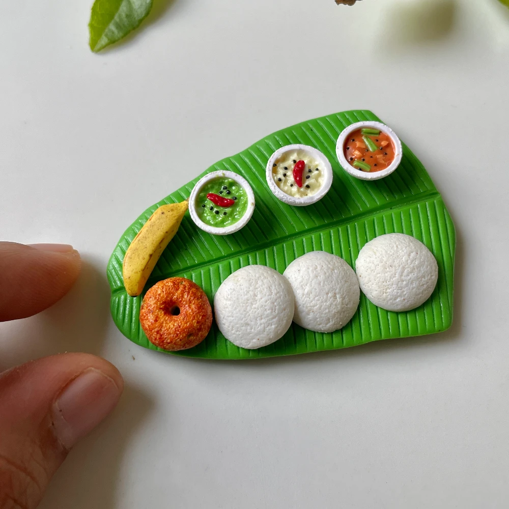 Miniature Idli Vada Fridge Magnet