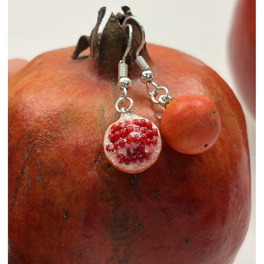 Miniature Pomegranate Earrings