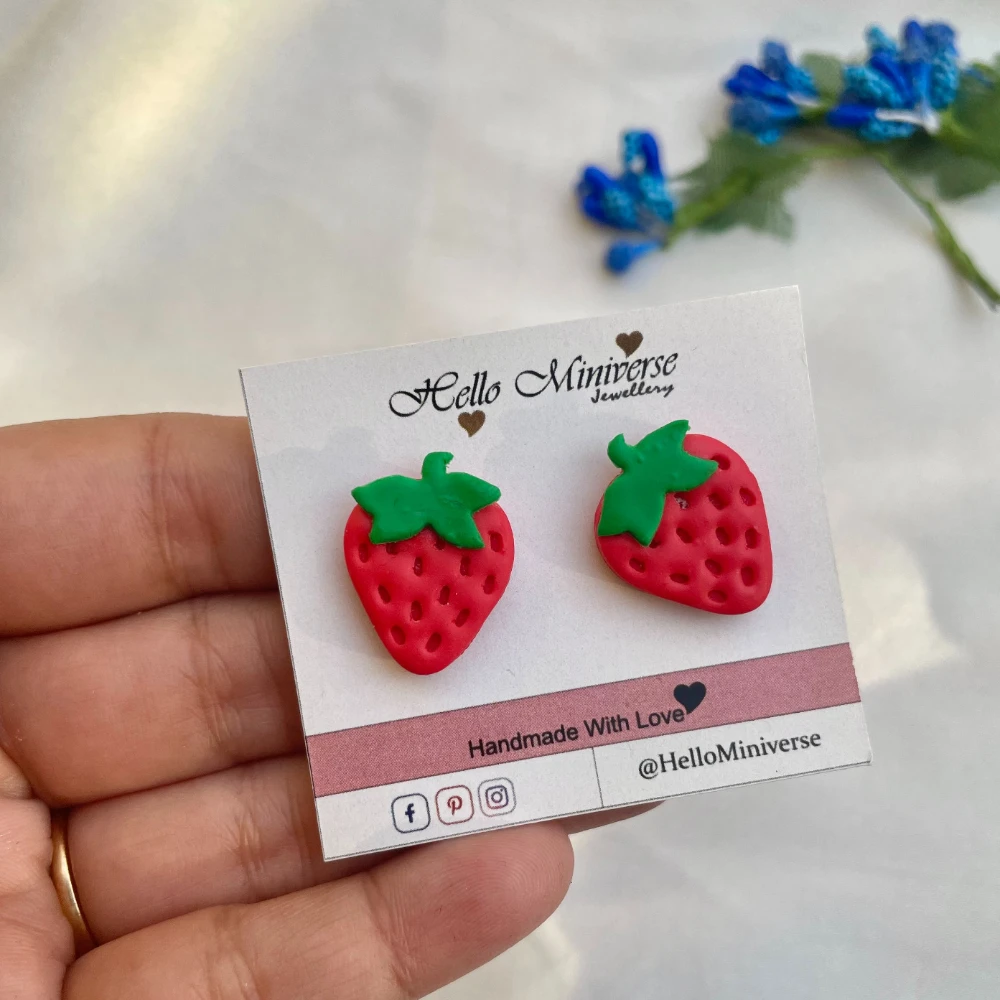 Miniature Strawberry Earrings