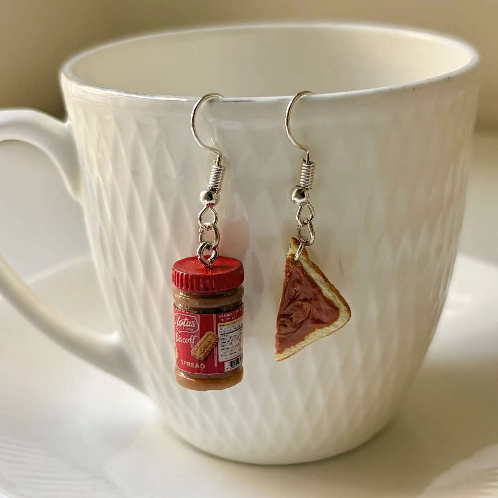 Miniature Biscoff Toast Earrings