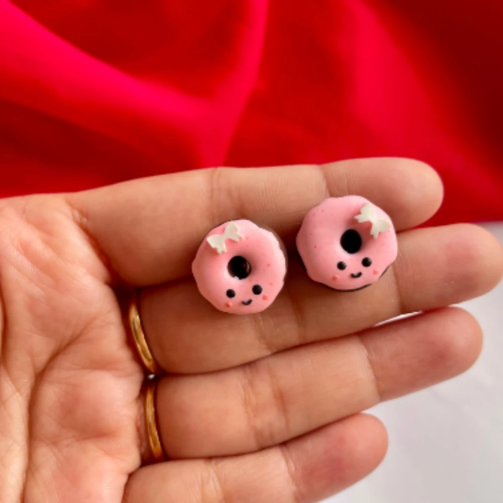 Miniature Donut Studs