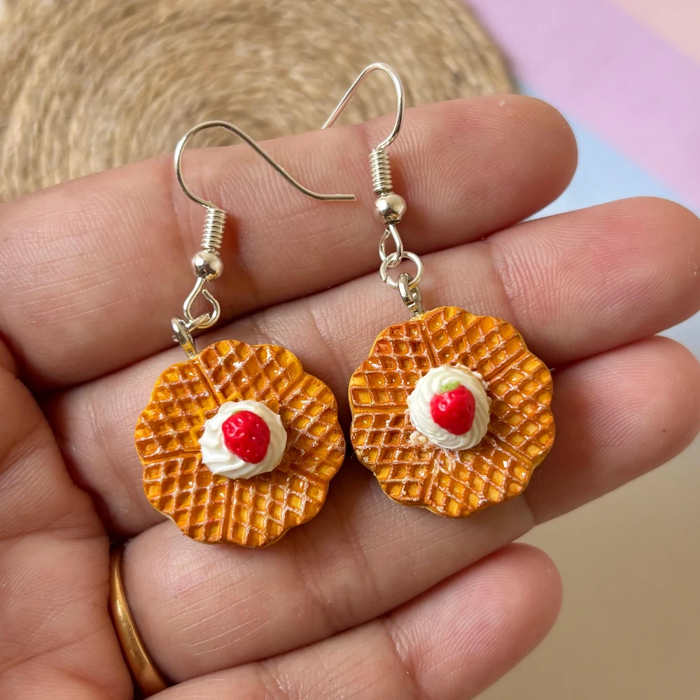 Mini Waffle Berry Earrings