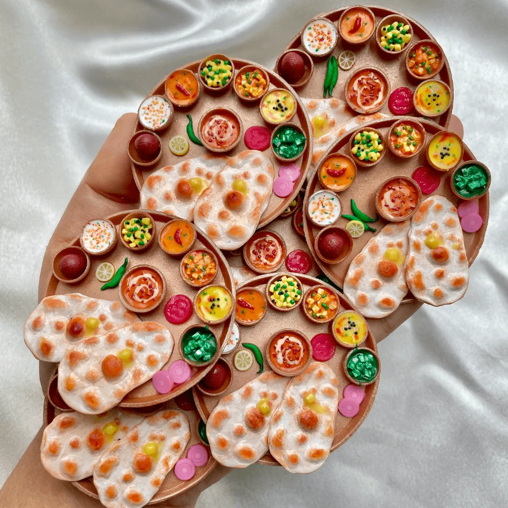 Miniature North Indian Thali Fridge Magnet