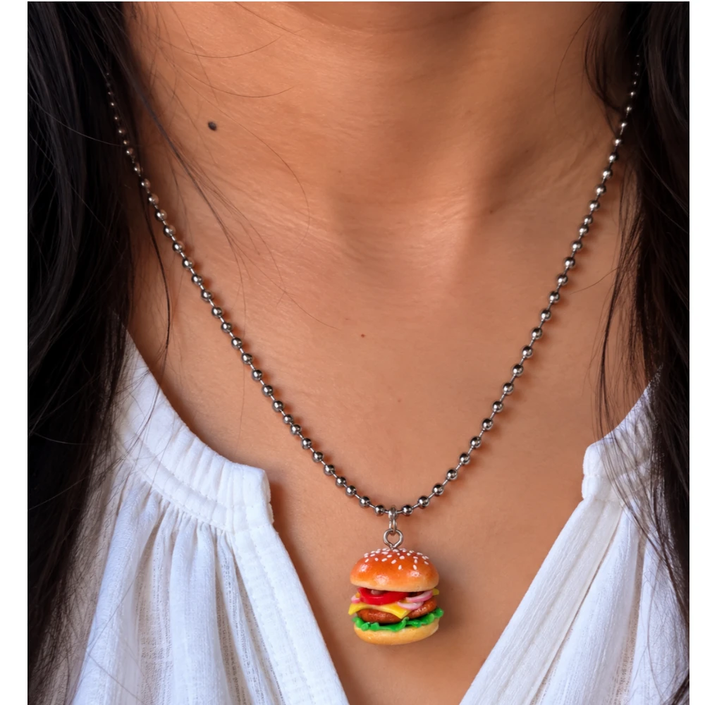 Burger Necklace