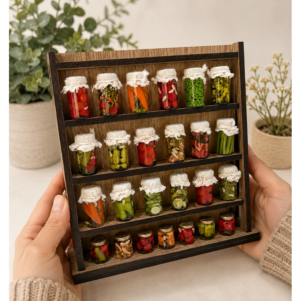 Miniature Pickle Pantry Jar Shelf Magnet