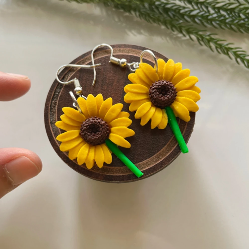 Miniature Sunflower Earrings