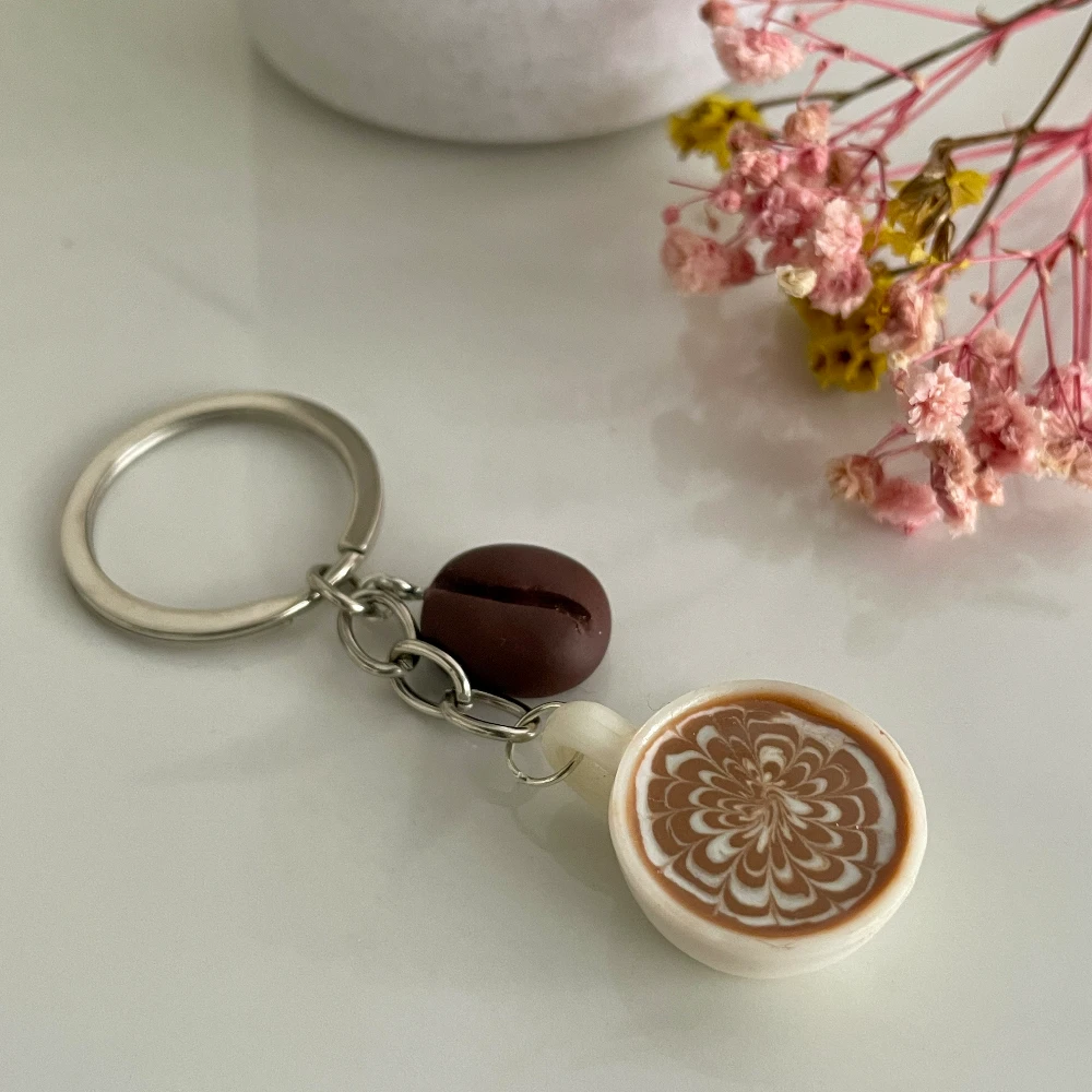 Miniature Hot Coffee With Chocolate Keychain