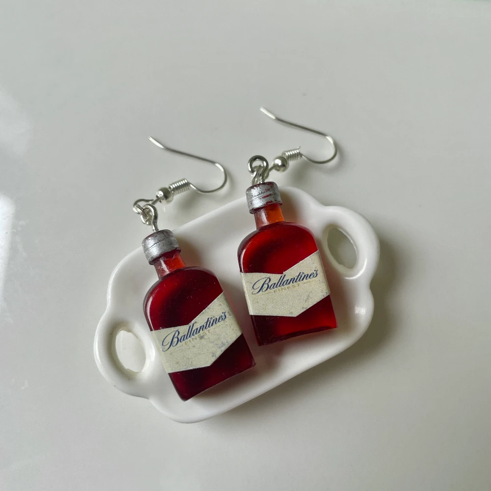 Miniature Ballentine Whiskey Earrings
