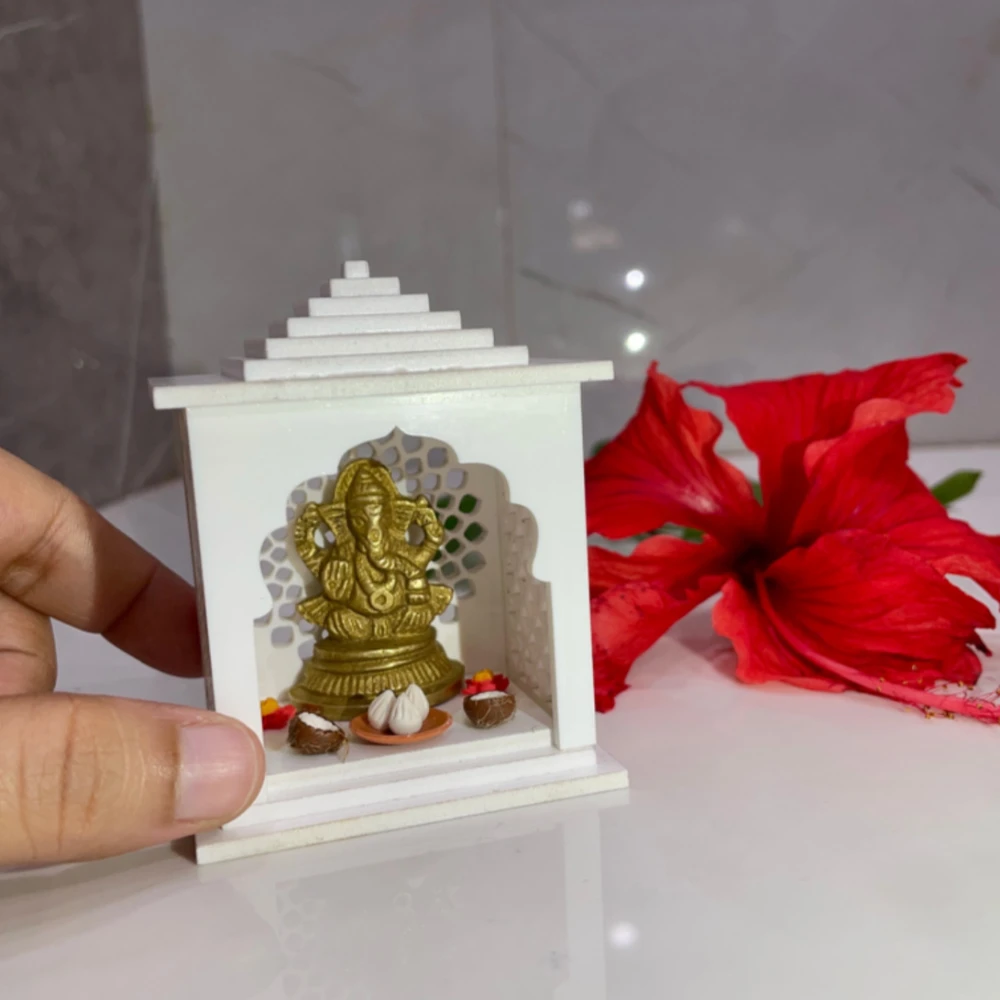 Miniature Acrylic Ganesha Mandir