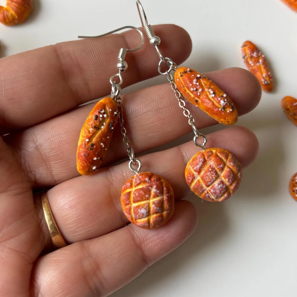 Mini Bread Basket Earrings