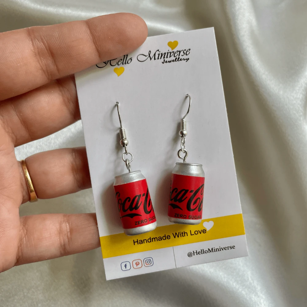 Miniature Coca-cola Can Earrings