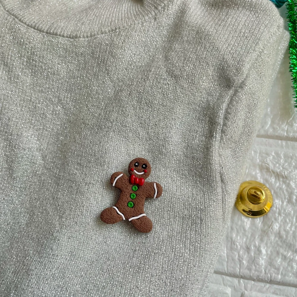 Miniature Ginger bread Brooch pin